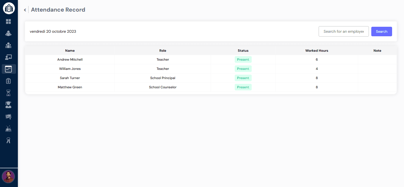 School Manager record page