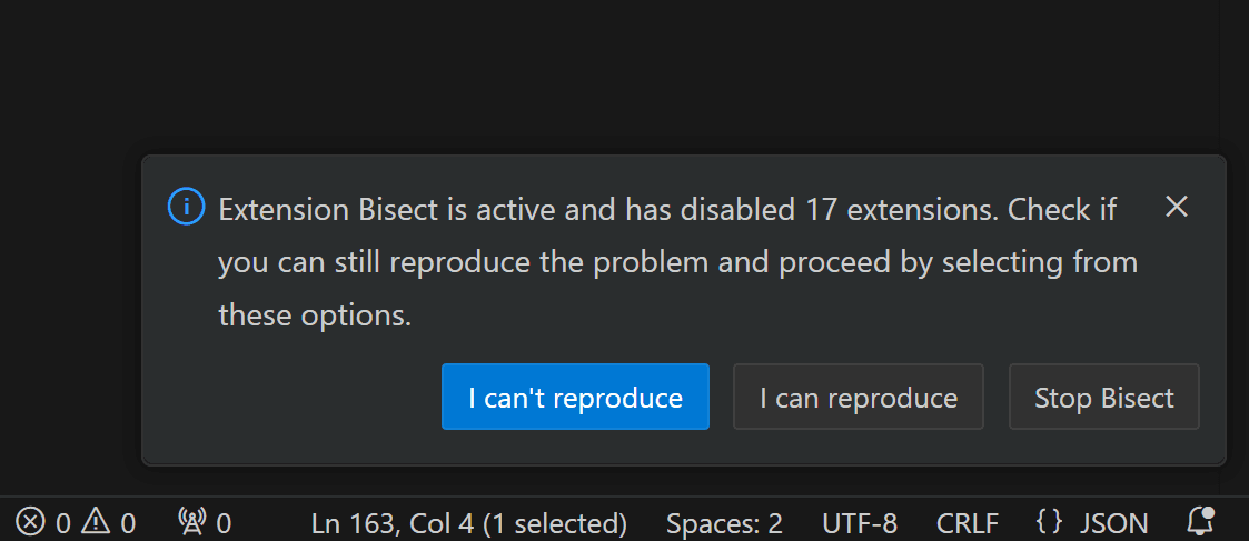 Extension Bisect